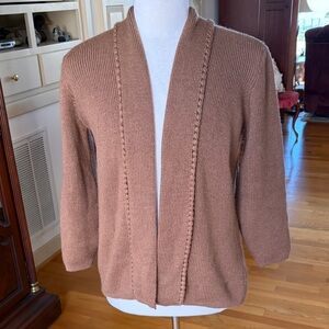 Women's Brown Alpaca Cardigan Sweater